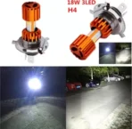 H4 White Light LED Bulb Universal for Bike - Image 2