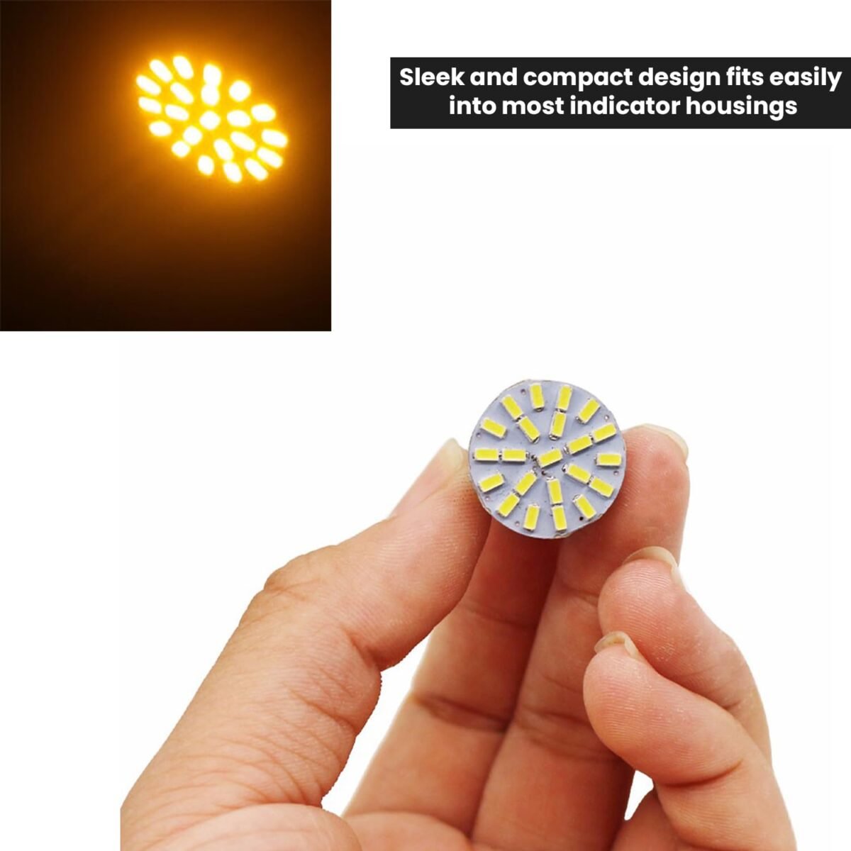 Led Indicator Bulb with 22 LED For Universal Use in Car and Bike 2 Pcs - Image 4