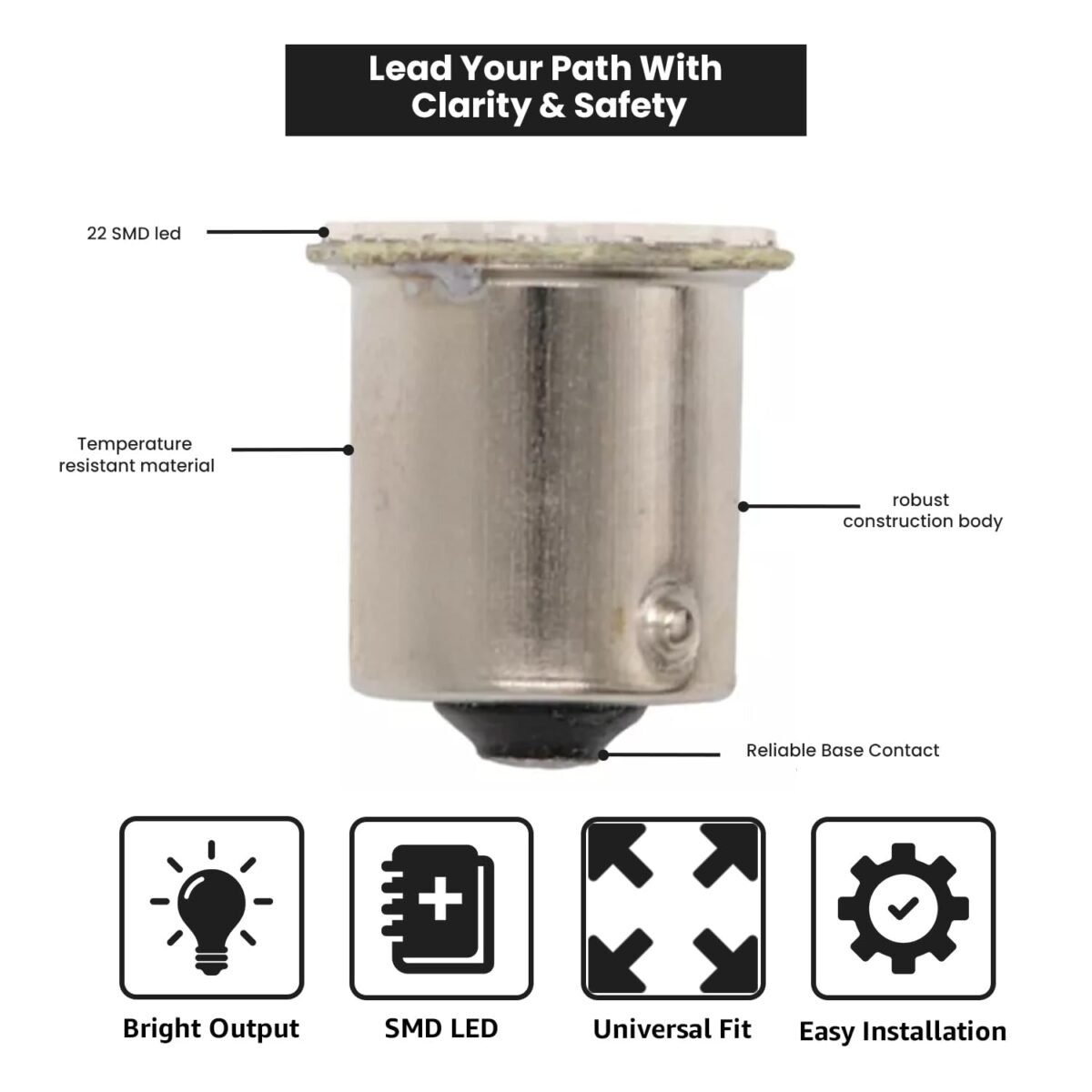 Led Indicator Bulb with 22 LED For Universal Use in Car and Bike 2 Pcs - Image 5