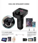 CAR X8 Dual USB v4.0 Car Modulator Bluetooth Device with FM Transmitter - Image 6