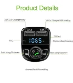 CAR X8 Dual USB v4.0 Car Modulator Bluetooth Device with FM Transmitter - Image 4
