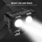 2 Led Metal Fog Lamp with 4 Modes - Dual Yellow & White Light for Enhanced Visibility - Image 4