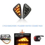 LED Bike Indicator Combo Pack of 4 with Multi-Mode Flasher & Handlebar Control Switch – Compatible with All Bikes - Image 8