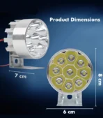 Round 9 LED Fog Lights for Bikes & Cars | Extra Brightness - Image 3