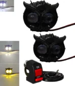 Dual Tone Owl LED Fog Lights: Enhanced Visibility for Bikes, Cars, Thar & Jeep - Image 3